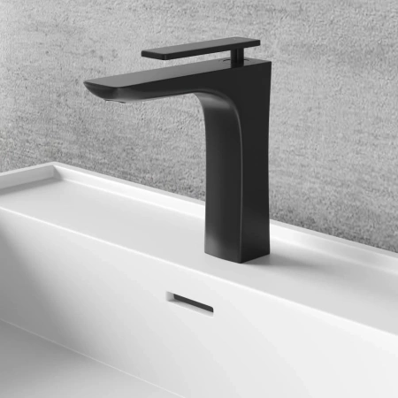 Смеситель для раковины NT Bagno NT7801 для раковины черный матовый Смеситель для раковины NT Bagno NT7801 для раковины черный матовый