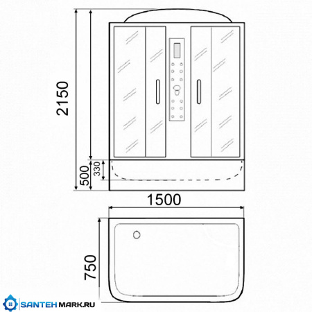Душевая кабина Parly BNE150