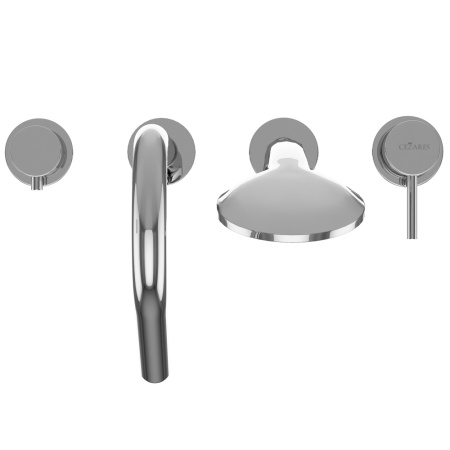 Смеситель CEZARES LEAF LEAF-BVDM4-L-01 серебристый