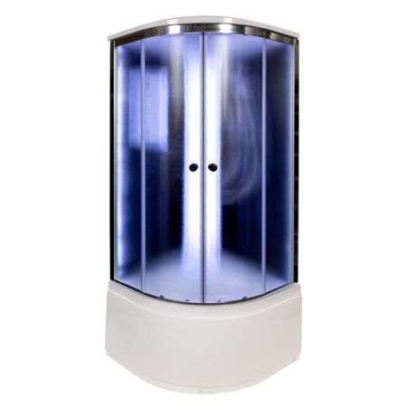 Душевая кабина DTO B 10S LED BLACK 100x100 с подсветкой