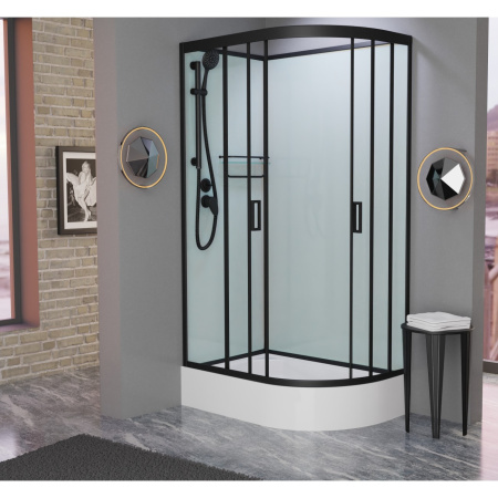 Душевая кабина Frank Frank F412/1L Black 120x80