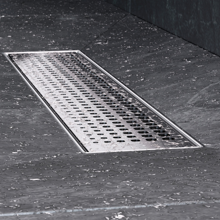 Трап для душа Am.Pm MasterFlow 40 W01SC-P11-040-01SB с решеткой Хром матовый Cut Gradient