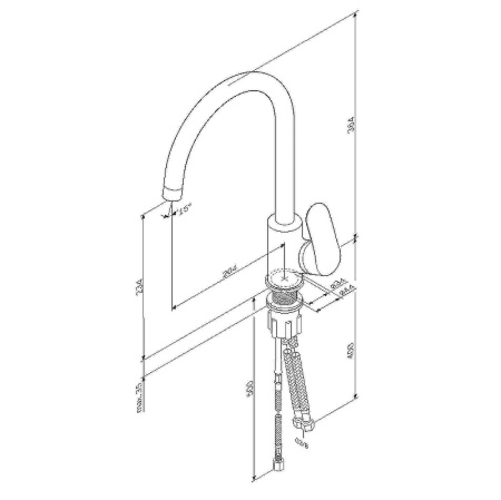 Смеситель для кухонной мойки AM.PM Like F8007711 Сатин