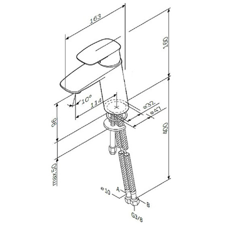 Смеситель для раковины AM.PM Spirit V2.1 F71A02100 Хром Смеситель для раковины AM.PM Spirit V2.1 F71A02100 Хром