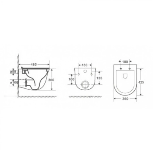 Комплект Weltwasser 10000011129 подвесной унитаз Telbach 004 GL-WT + инсталляция Marberg 410 + кнопка MAR 410 SE MT-BL
