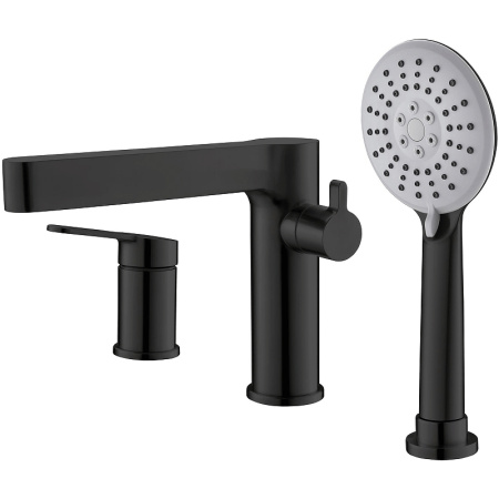 Смеситель для ванны BelBagno Delta DEL-BVD3-NERO Черный матовый