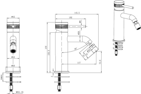 Смеситель Allen Brau Priority 5.31A04-GB (с донным клапаном) золото