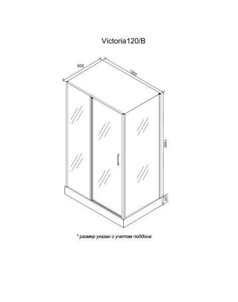 Душевой уголок Ceruttispa Victoria120B без поддона