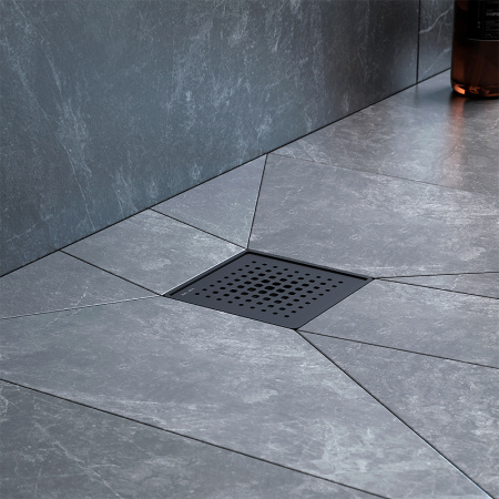 Трап для душа Am.Pm MasterFlow 10 W01BD-P11-010-01BM с Черной матовой решеткой Cut Gradient