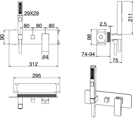 Смеситель Allen Brau Infinity 5.21011-00 (с внутренней частью) хром
