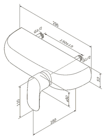 Смеситель для душа AM.PM Sensation F3020000 хром