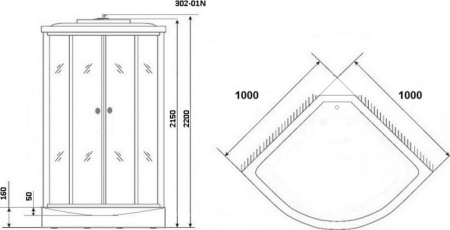 Душевая кабина Niagara Ultra NG-302-01N Мозаик 100x100