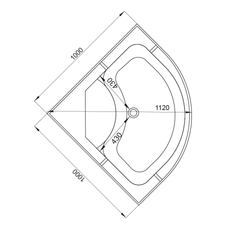 Душевая кабина DTO EM 4510 стандартная 100х100