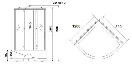 Душевая кабина Niagara Ultra NG-214-01RN 120x80