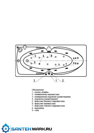 Акриловая ванна Акватек Европа HM Стандарт 180x80