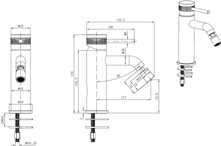 Смеситель Allen Brau Priority 5.31A04-00 (с донным клапаном) хром Смеситель Allen Brau Priority 5.31A04-00 (с донным клапаном) хром