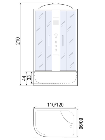 Душевая кабина River Dunay 120/80/44 MT R
