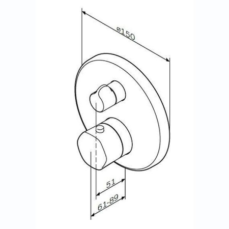 Смеситель для душа AM.PM Gem F9085500 с термостатом Хром