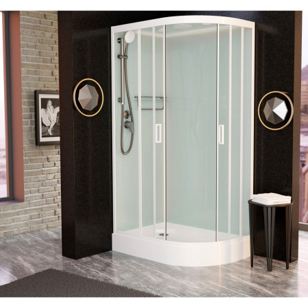 Душевая кабина Frank F418L White 100x80 без крыши Душевая кабина Frank F418L White 100x80 без крыши