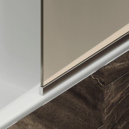 Шторка на ванну MaybahGlass в узком профиле, 6 мм, Стекло Бронза, 34x140 (MGV-127-5у)