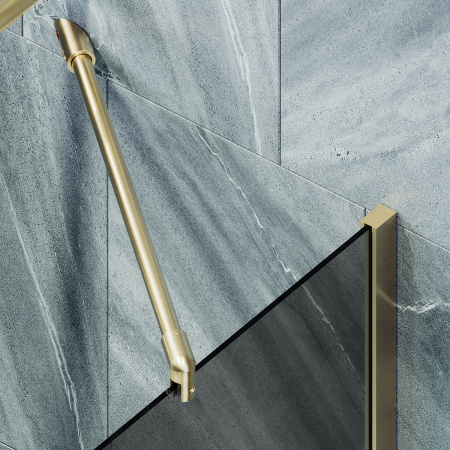 Шторка на ванну MaybahGlass в широком профиле, 8 мм, Стекло Графит, 40x140 (MGV-78-3ш) универсальная