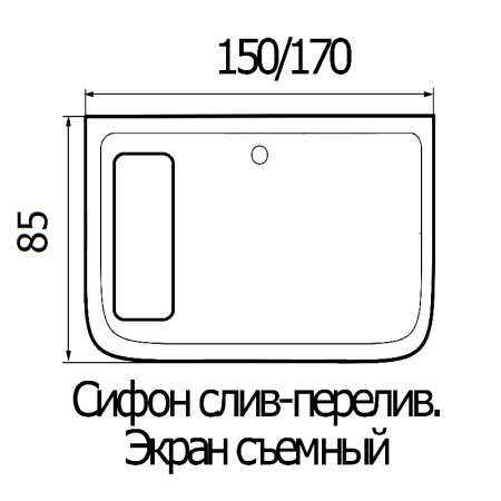 Ванна Wemor 170/85/55 S