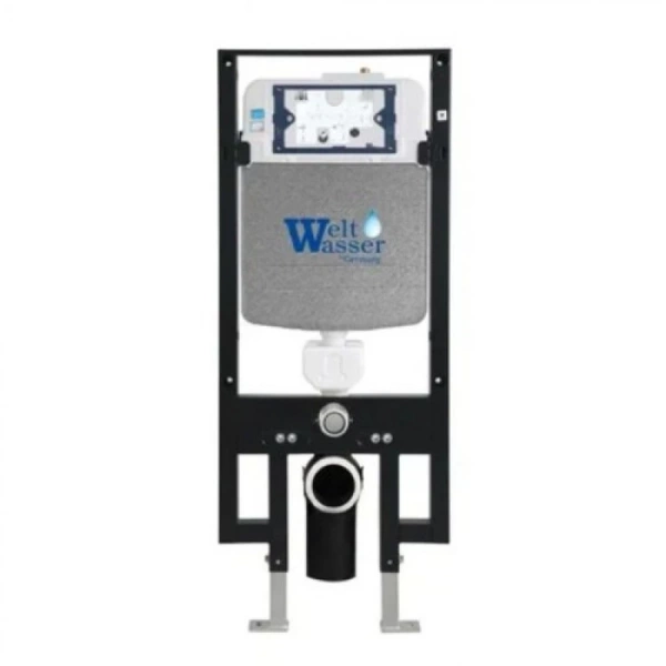 Комплект Weltwasser 10000011489 подвесной унитаз Salzbach 043 GL-WT + инсталляция Amberg 497 + кнопка Amberg RD-BL