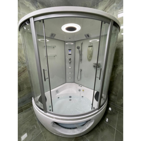 Душевая кабина Frank F-651 Blaсk с баней 130x130