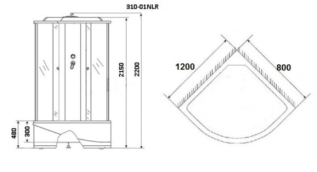 Душевая кабина Niagara Ultra NG-310-01LN 120x80 Душевая кабина Niagara Ultra NG-310-01LN 120x80