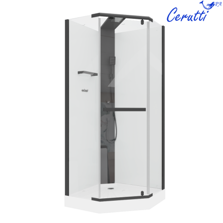 Душевая кабина Ceruttispa CHIKA901B без крыши (90x90x215-225)
