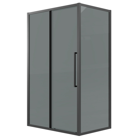 Душевая боковая стенка Grossman Cosmo 200.K33.02.100.21.10 (100х195) черный матовый,стекло тонированное, 1 место