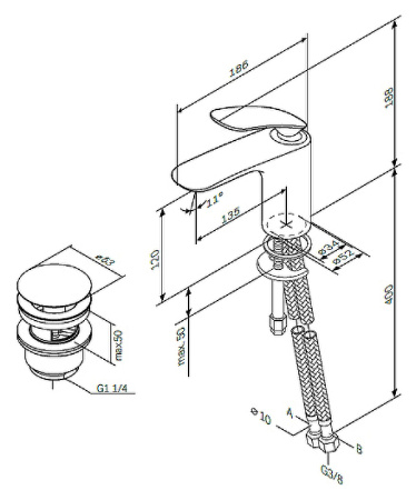 Смеситель для раковины AM.PM Sensation F3082164 Хром