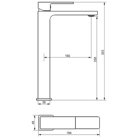 Смеситель для раковины Damixa Gala 530250300 Черный матовый