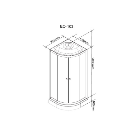 Душевая кабина Parly EC103P