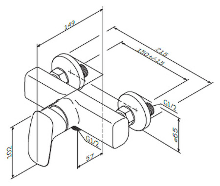 Смеситель для ванны AM.PM Spirit V2.1 F71A10000 Хром