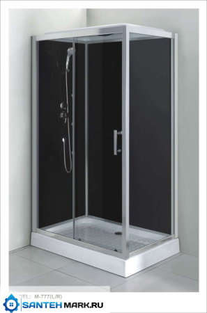 Душевая кабина Водный мир ВМ777 120х80 L/R черный