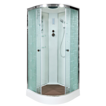 Душевая кабина DTO EM 1580 с электрикой 80х80