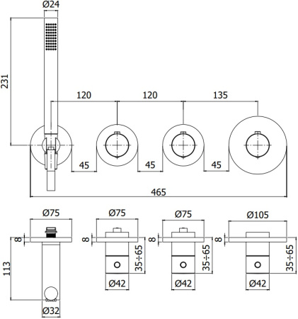 Смеситель Paffoni Modular Box MDE000CR
