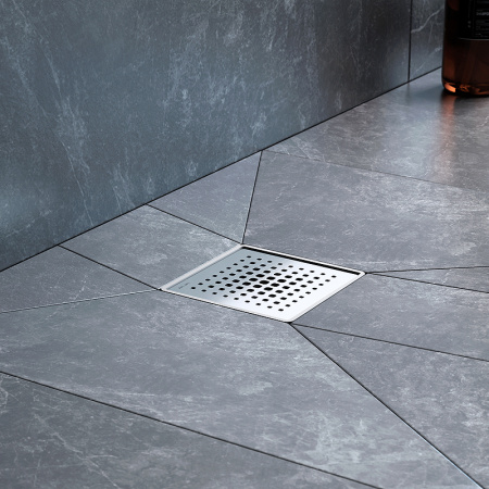 Трап для душа Am.Pm MasterFlow 10 W01BD-P11-010-01SB с решеткой Хром матовый Cut Gradient