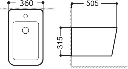 Биде Aquanet Tavr 2.0 B2 LX-1067 Биде Aquanet Tavr 2.0 B2 LX-1067