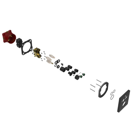 Смеситель для душа Vincea VSCV-321T-MMB двухфункциональный, термостатический, черный