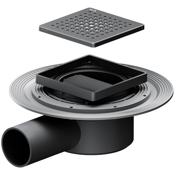 Трап для душа Am.Pm MasterFlow 10 W01BD-P11-010-01BM с Черной матовой решеткой Cut Gradient