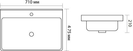 Раковина Aquanet Ирис 70 белая Раковина Aquanet Ирис 70 белая