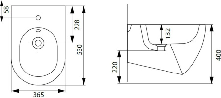 Биде Allen Brau Reality 4.32008.20 белый глянец