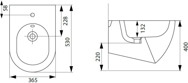 Биде Allen Brau Reality 4.32008.20 белый глянец