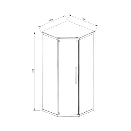 Душевой уголок Vincea Show VSP1-4SH100CL, 1000*1000, хром, стекло прозрачное