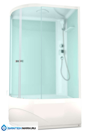 Душевая кабина Domani-Spa Delight 128 high R светлые стенки тонированные стекла Душевая кабина Domani-Spa Delight 128 high R светлые стенки тонированные стекла