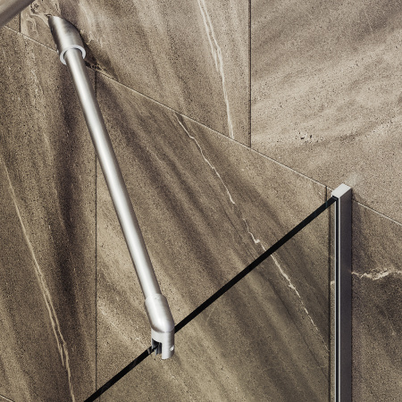 Шторка на ванну MaybahGlass в узком профиле, 6 мм, Стекло Бесцветное, 44x140 (MGV-126-5у)