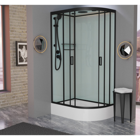 Душевая кабина Frank Frank F412/1L Black 120x80