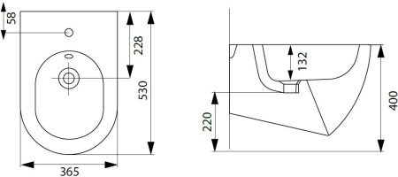 Биде Allen Brau Reality 4.32008.31 черный матовый